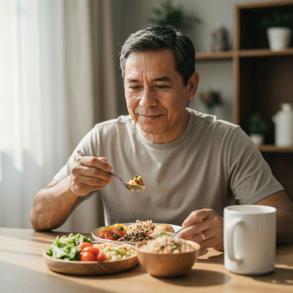 Mindful eating practice with whole foods