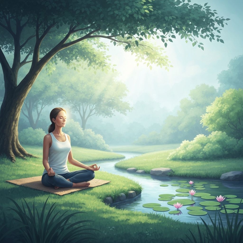 Peaceful meditation in nature